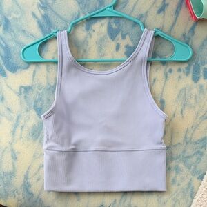 Women's Ribbed Tank Top - Light Blue